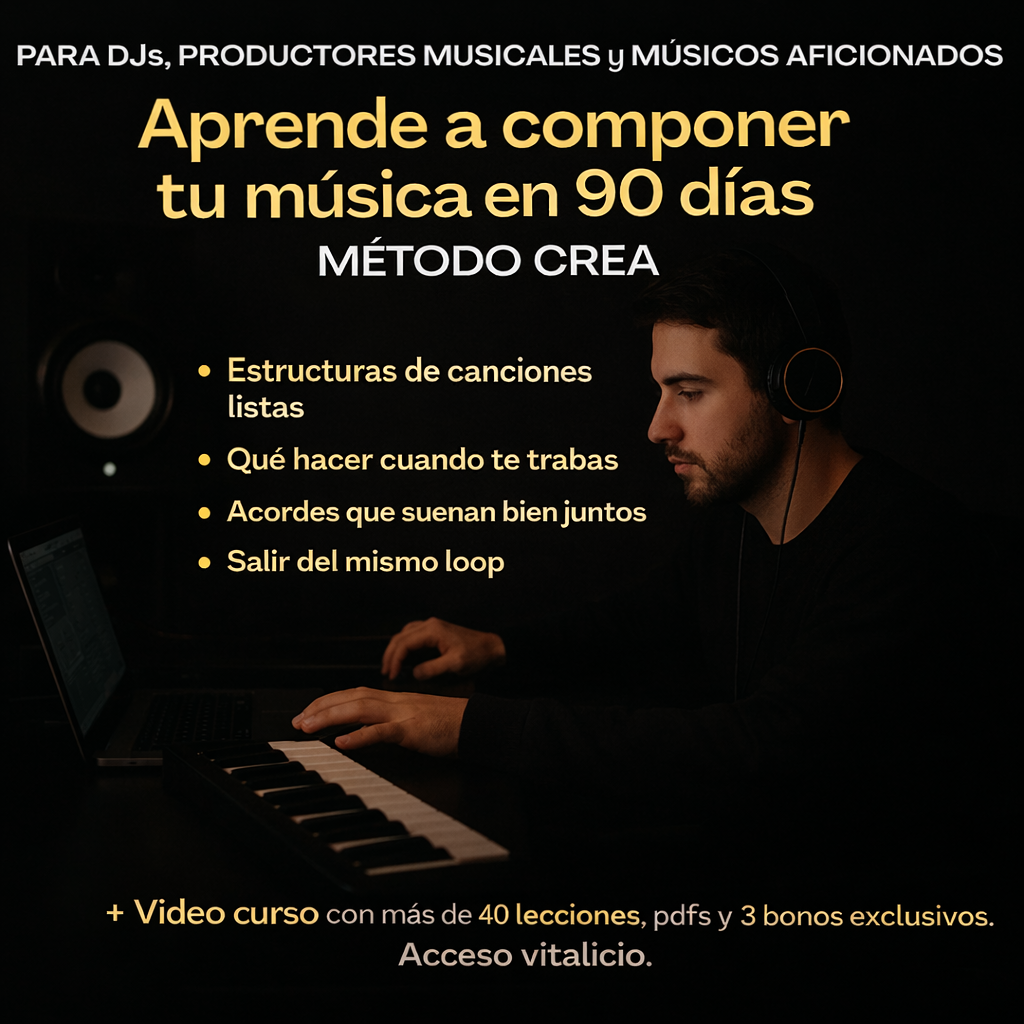 Aprende a componer tu música en menos de 90 días con el método CREA